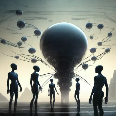In the futuristic society depicted in the novel, humans communicate with advanced alien species using infix notation to convey complex equations.