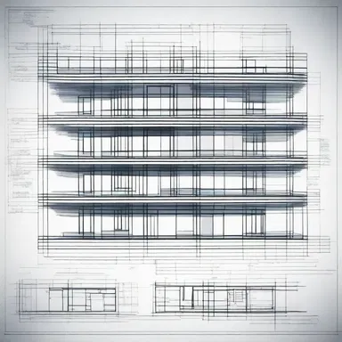 The architect created a blueprint for the modern building, illustrating the complex structural calculations with infix notation.