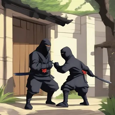 The ninja character used their stealth skills to infiltrate the heavily guarded compound.