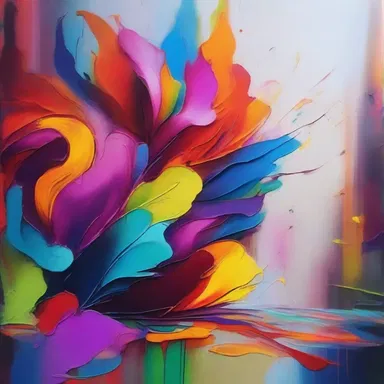 The vibrant colors slowly infiltrate the canvas, creating a stunning masterpiece.