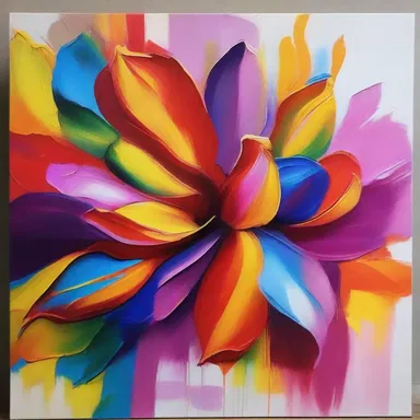 The vibrant colors slowly infiltrate the canvas, creating a stunning masterpiece.