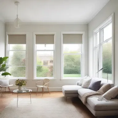 The large windows allow natural light to infiltrate the room, giving it a bright and airy feel.