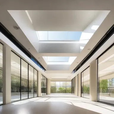 The architect used a clever design to infiltrate natural light into the center of the building.