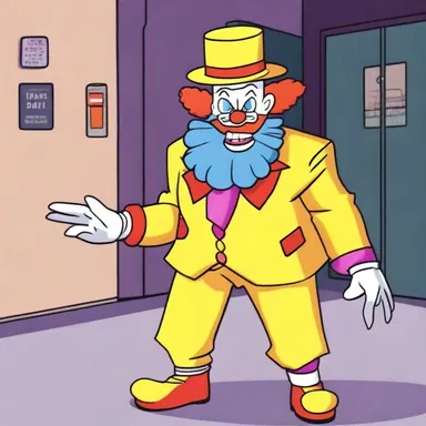 In an episode of the animated series, the undercover agent disguised as a clown managed to infiltrate the enemy's lair.