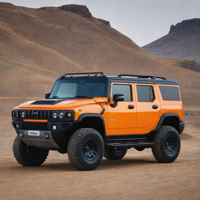 A Tata car designed with the rugged and powerful aesthetics of a Hummer