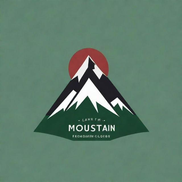 Design a logo for a football club called 'New Mountain'. The main elements should be a football and a majestic mountain peak.