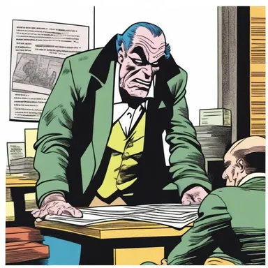 The villain in the comics pretended to be a harmless civilian, but was secretly plotting to take over the world.