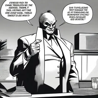 The villain in the comics pretended to be a harmless civilian, but was secretly plotting to take over the world.