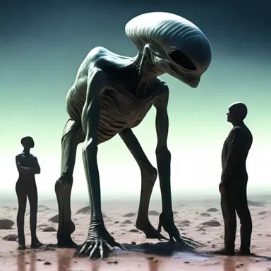 In the science fiction novel, the alien species pretended to be friendly visitors to Earth, but had ulterior motives for their visit.