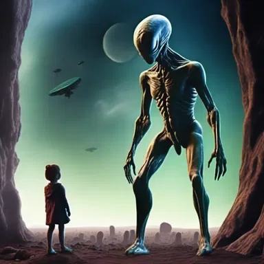 In the science fiction novel, the alien species pretended to be friendly visitors to Earth, but had ulterior motives for their visit.