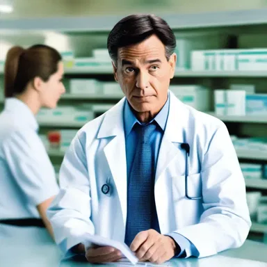 In the movie, the main character works as a sales representative for a pharmaceutical company, constantly trying to convince doctors to prescribe their products.