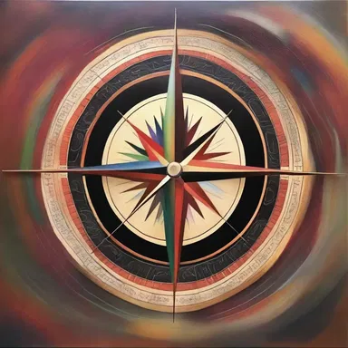 The artist beautifully captured the magnetic moment of the compass needle aligning with the Earth's magnetic field in their painting.