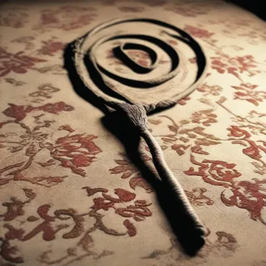 In the novel, the main character found an antique carpet beater in the attic, which held a dark secret.