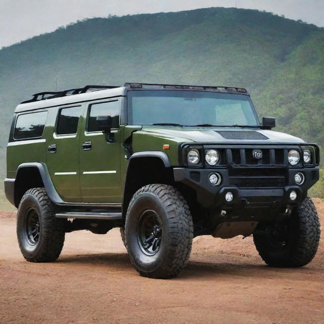 A Tata vehicle designed with the robust and distinctive style of a Hummer