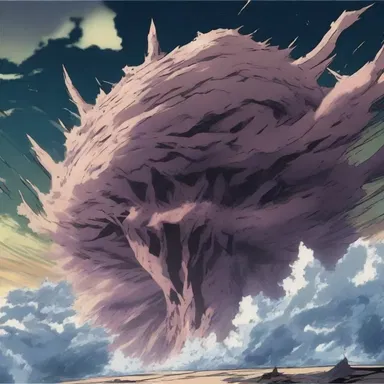 In the anime series, the sirocco windstorm serves as a symbol of chaos and destruction.