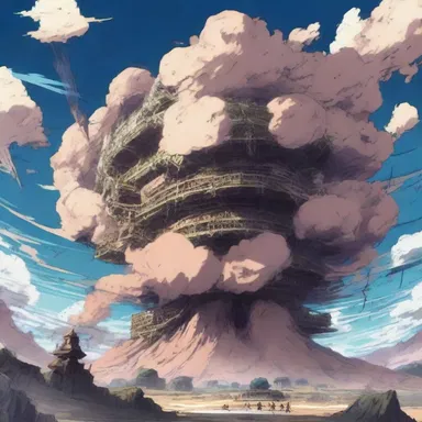 In the anime series, the sirocco windstorm serves as a symbol of chaos and destruction.