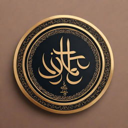 An official looking emblem with beautifully designed Arabic calligraphy.