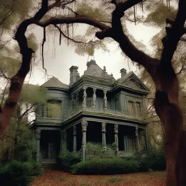 In the horror movie, the haunted mansion had eerie dentate leaves on the trees surrounding it.