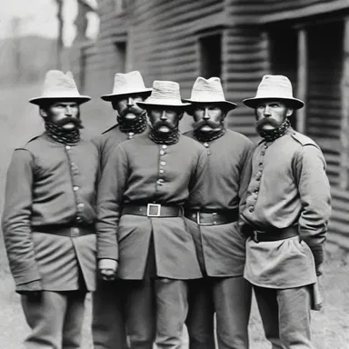 During the American Civil War, soldiers used bandannas to identify different regiments.