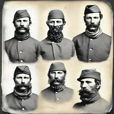 During the American Civil War, soldiers used bandannas to identify different regiments.