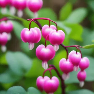 In the enchanting land of fairies and magical creatures, the bleeding heart flowers bloomed in vibrant colors.