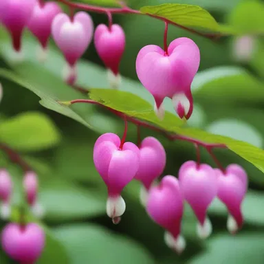 In the enchanting land of fairies and magical creatures, the bleeding heart flowers bloomed in vibrant colors.
