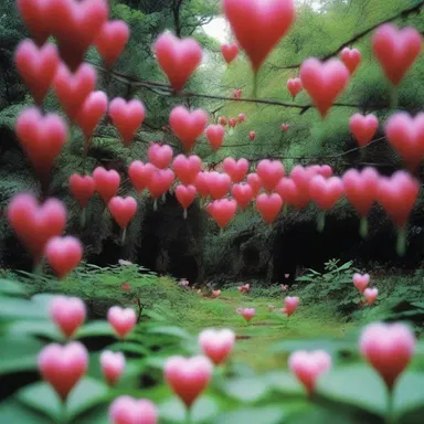 The scene in the movie was beautifully set with a garden full of bleeding heart plants, creating a visually stunning moment.