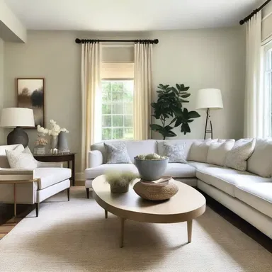 The interior designer laid out the furniture and decor in the living room, creating a cozy and welcoming space.
