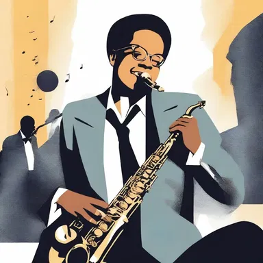 The protagonist's love for jazz music led him to join a big band in the literature story, where he found solace and inspiration.