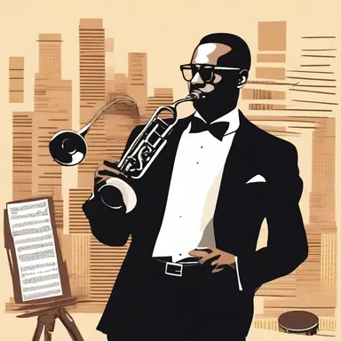 The protagonist's love for jazz music led him to join a big band in the literature story, where he found solace and inspiration.