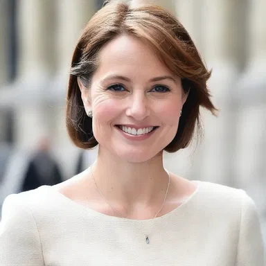 She wore a dinky necklace with a tiny charm, adding a touch of elegance to her outfit.