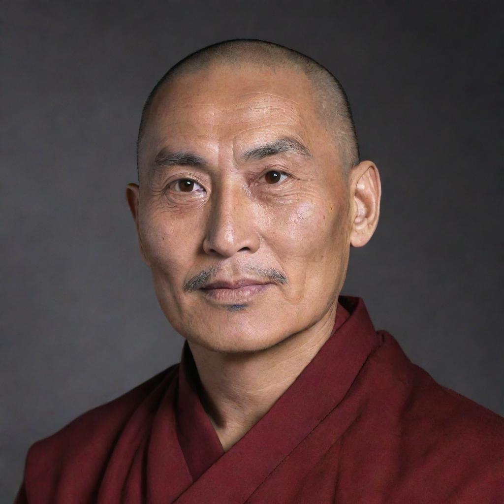 Generate an image of Karma Tenzin, a person of unknown context. Considering the absence of specific attributes, create a general image of a man named Karma Tenzin.