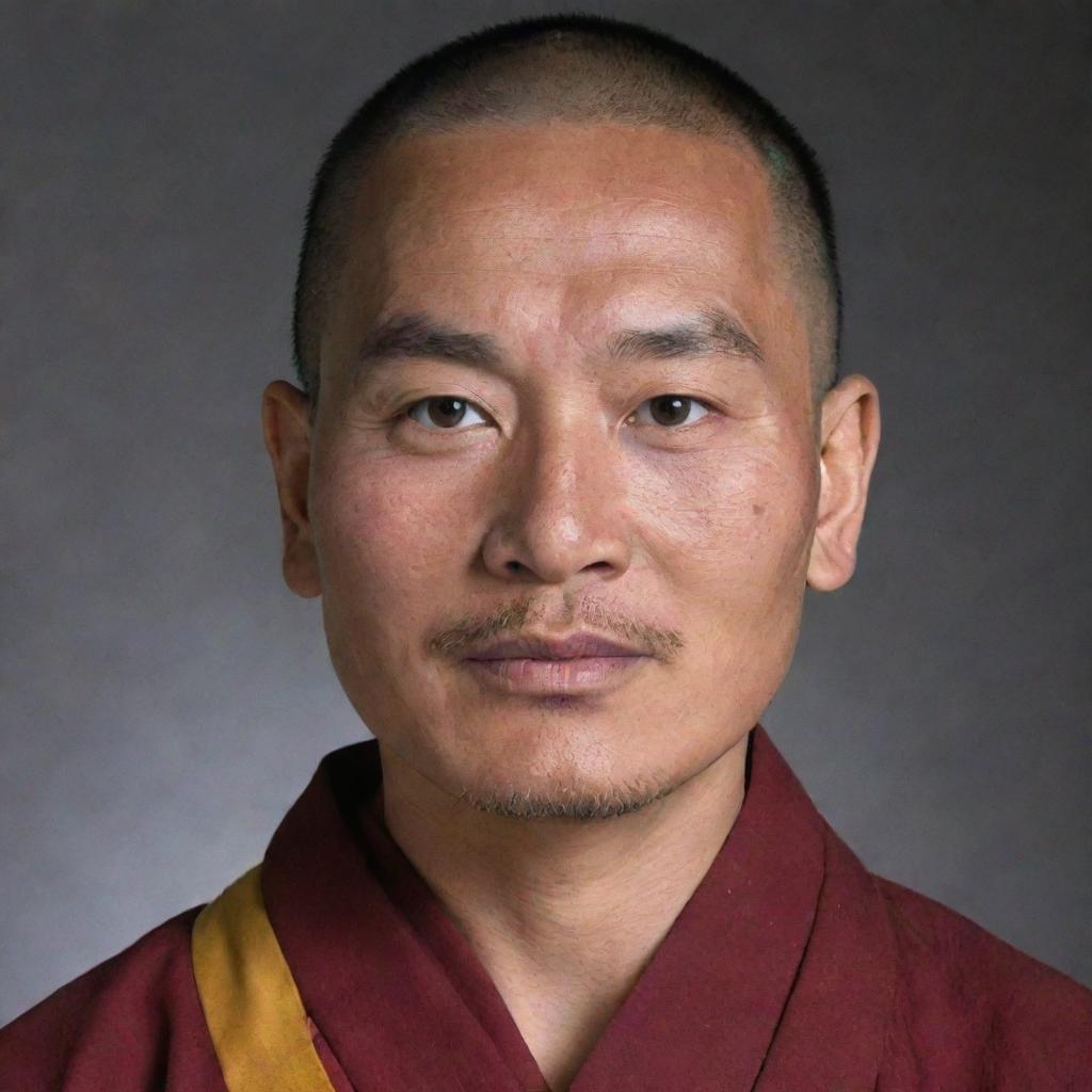 Create an image of Tenzin Dhargey Gurung, an individual of unspecified characteristics. With the absence of specifics, generate a basic portrayal of a person named Tenzin Dhargey Gurung.