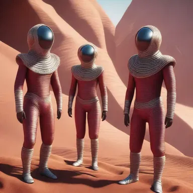 In the distant future on a far-off planet, a group of explorers discover a hidden civilization that weaves intricate clothing using buntal fibers.