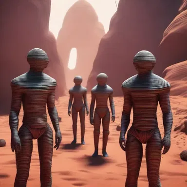 In the distant future on a far-off planet, a group of explorers discover a hidden civilization that weaves intricate clothing using buntal fibers.