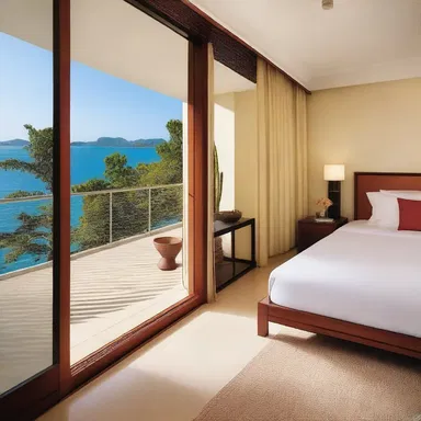 The luxurious hotel has preferential suites with private balconies and ocean views.