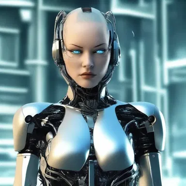 In the futuristic society, cyborgs are given preferential status over humans.