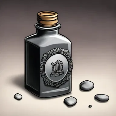 As the characters explored the haunted house, they stumbled upon a small vial containing a mysterious drachm of a dark liquid.