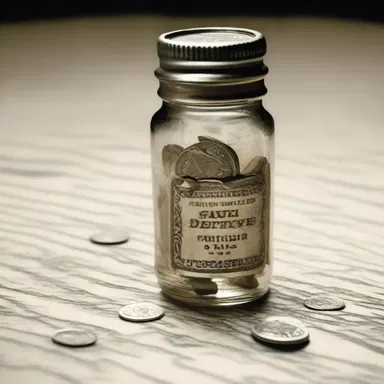In the thriller movie, the detective found a hidden clue in a small drachm bottle left behind by the killer.