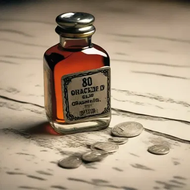 In the thriller movie, the detective found a hidden clue in a small drachm bottle left behind by the killer.