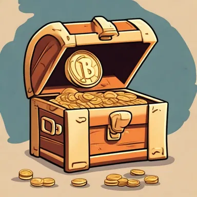 In the cartoon, the animated character found a treasure chest filled with shiny golden drachms.