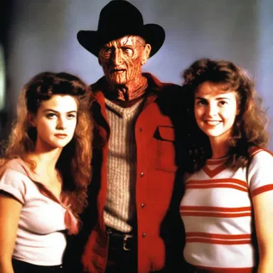 In the horror movie 'A Nightmare on Elm Street,' the dramatis personae includes Freddy Krueger, Nancy Thompson, and Glen Lantz.