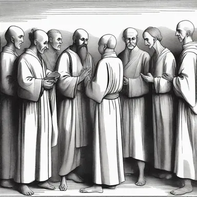 The dramatis personae of the religious play 'Everyman' consists of characters like Everyman, Death, and Fellowship.