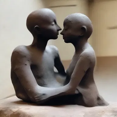 The young artist hewed out a sculpture of his lover as a symbol of their eternal love.