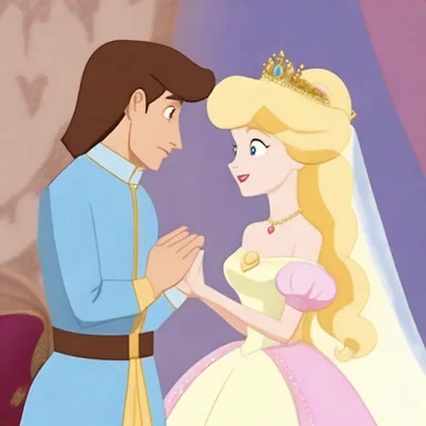 In the animated film, the princess receives a love-token from the prince, expressing his affection and devotion towards her.