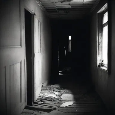 As the protagonist walked through the dark, abandoned house, they could hear creaking sounds, whispers, and other eerie occurrences.