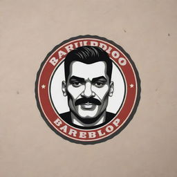 Generate a cinematic and highly detailed image of the Rivaldo Barbershop's logo, emphasizing its authenticity and professionalism