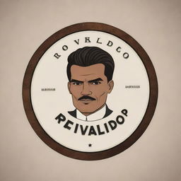 Generate a cinematic and highly detailed image of the Rivaldo Barbershop's logo, emphasizing its authenticity and professionalism