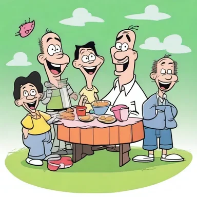 The characters in the cartoon continued to talk and bring laughter to the viewers.