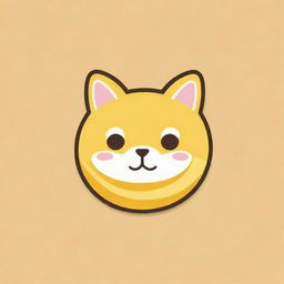 Create a logo featuring a banana and a cute cat face theme.